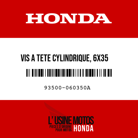 image de 93500-060350A VIS A TETE CYLINDRIQUE, 6X35