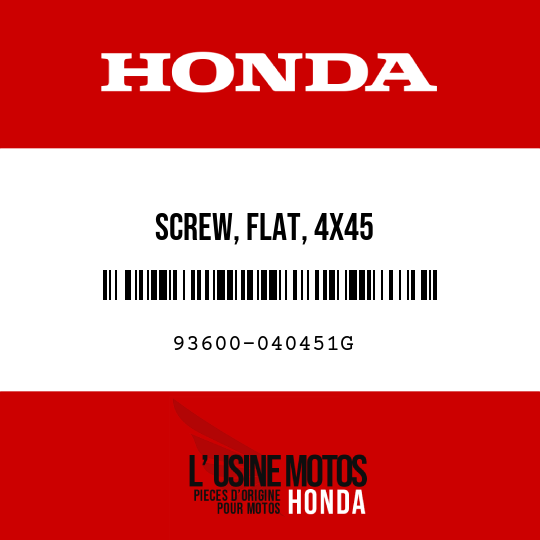 image de 93600-040451G SCREW, FLAT, 4X45