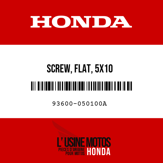 image de 93600-050100A SCREW, FLAT, 5X10