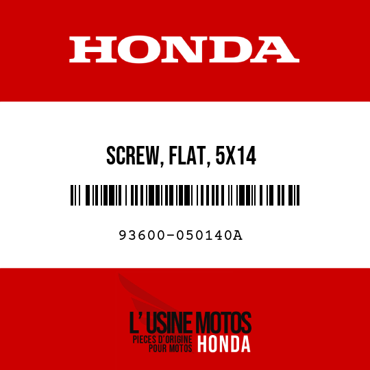 image de 93600-050140A SCREW, FLAT, 5X14