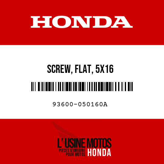 image de 93600-050160A SCREW, FLAT, 5X16