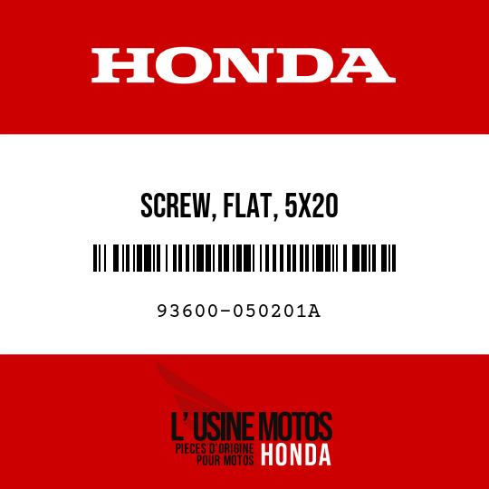 image de 93600-050201A SCREW, FLAT, 5X20