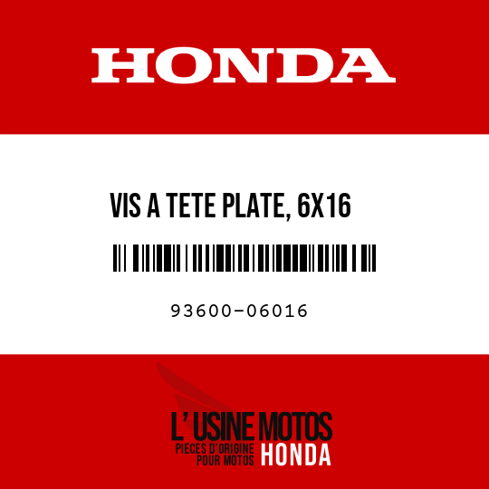 image de 93600-06016 VIS A TETE PLATE, 6X16