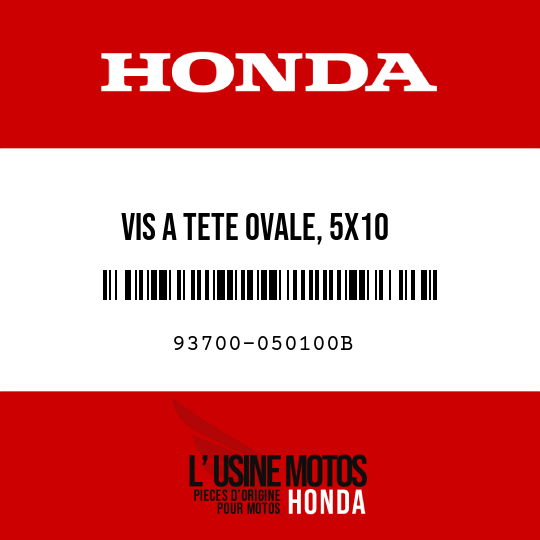 image de 93700-050100B VIS A TETE OVALE, 5X10