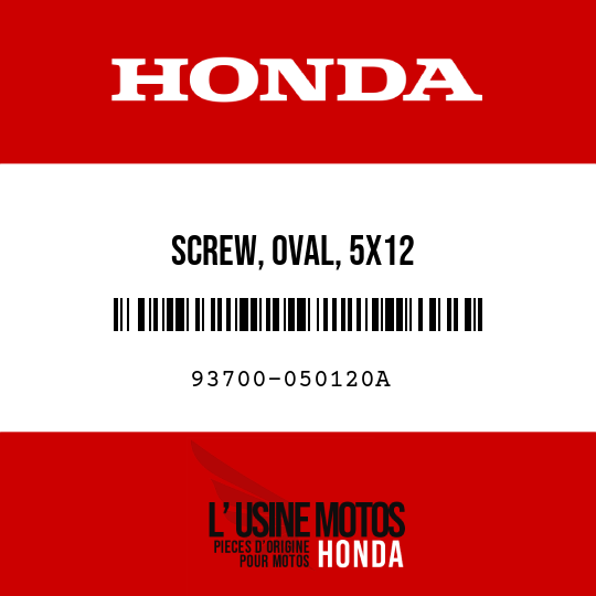 image de 93700-050120A SCREW, OVAL, 5X12