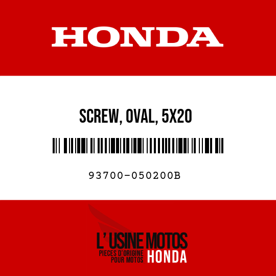 image de 93700-050200B SCREW, OVAL, 5X20