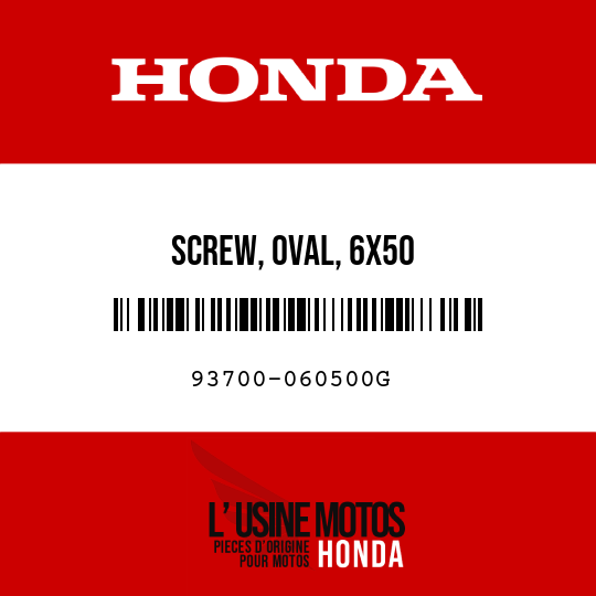 image de 93700-060500G SCREW, OVAL, 6X50