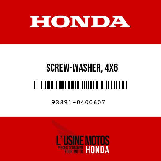 image de 93891-0400607 SCREW-WASHER, 4X6