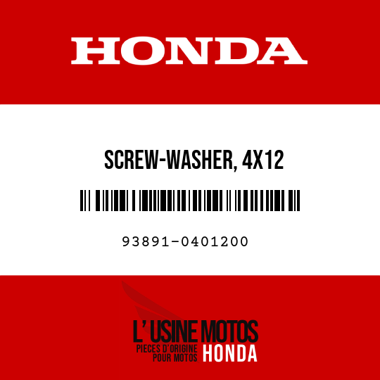 image de 93891-0401200 SCREW-WASHER, 4X12