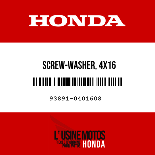 image de 93891-0401608 SCREW-WASHER, 4X16