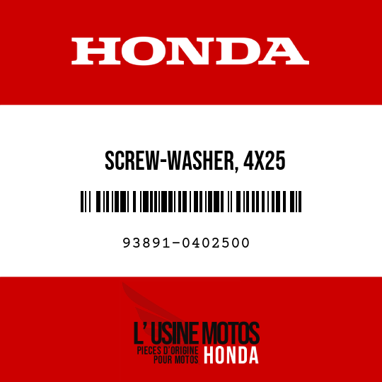 image de 93891-0402500 SCREW-WASHER, 4X25