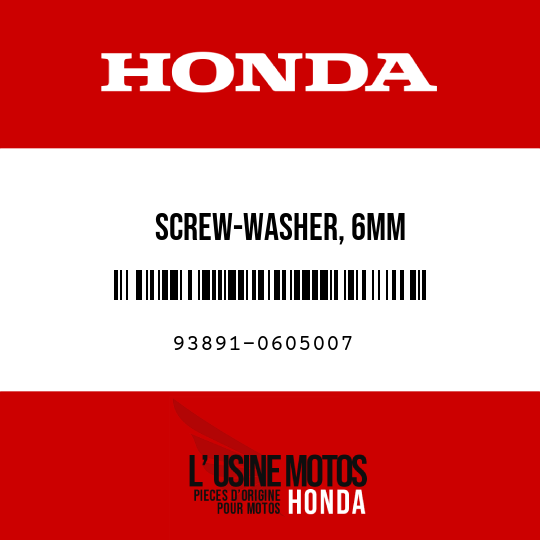 image de 93891-0605007 SCREW-WASHER, 6MM