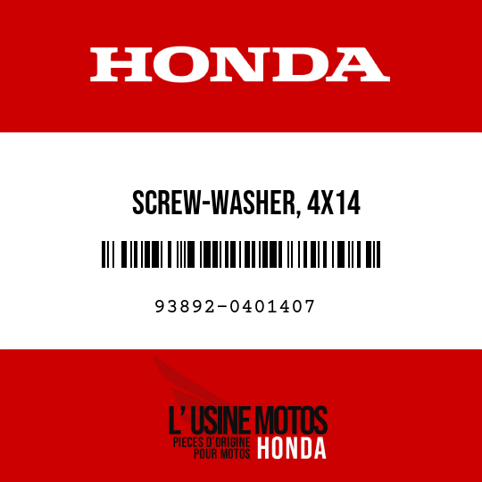 image de 93892-0401407 SCREW-WASHER, 4X14