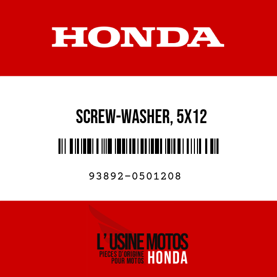 image de 93892-0501208 SCREW-WASHER, 5X12