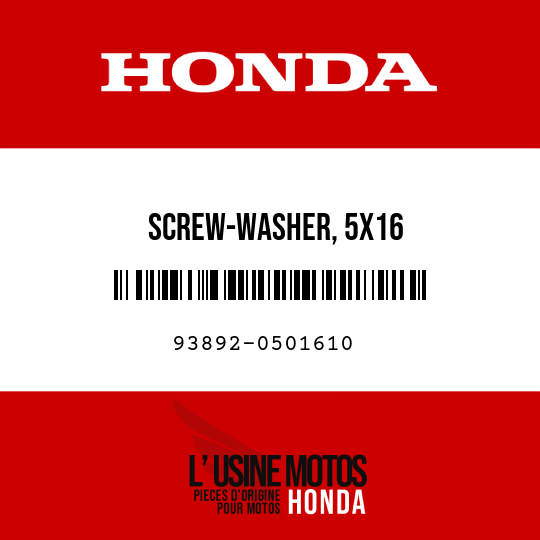 image de 93892-0501610 SCREW-WASHER, 5X16
