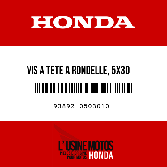 image de 93892-0503010 VIS A TETE A RONDELLE, 5X30