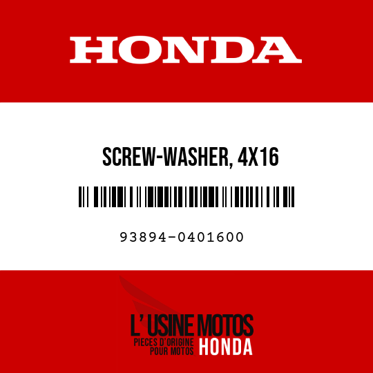 image de 93894-0401600 SCREW-WASHER, 4X16