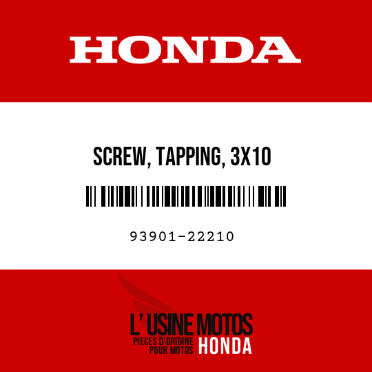 image de 93901-22210 SCREW, TAPPING, 3X10