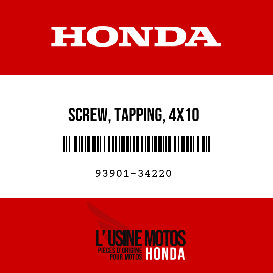 image de 93901-34220 SCREW, TAPPING, 4X10