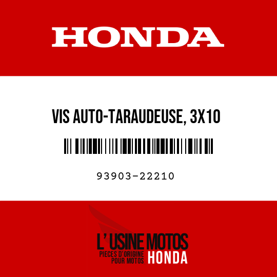 image de 93903-22210 VIS AUTO-TARAUDEUSE, 3X10