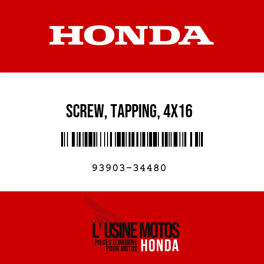 image de 93903-34480 SCREW, TAPPING, 4X16