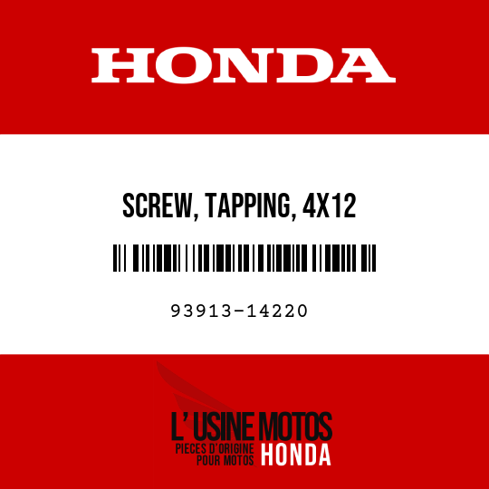 image de 93913-14220 SCREW, TAPPING, 4X12