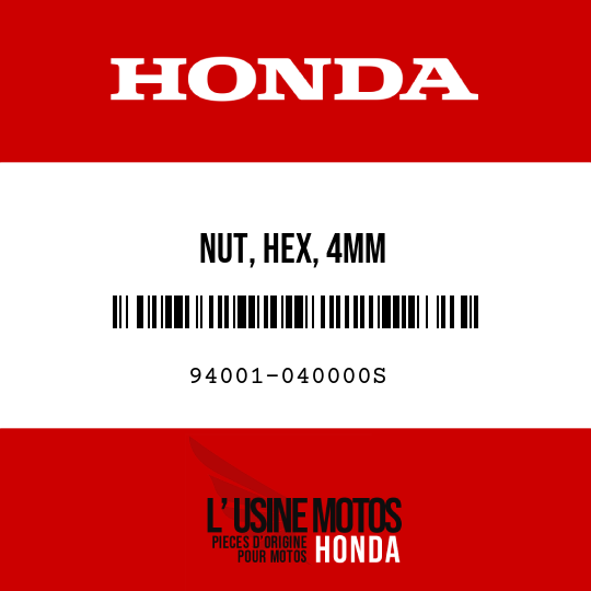 image de 94001-040000S NUT, HEX, 4MM