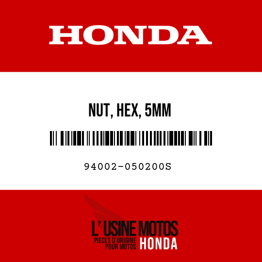 image de 94002-050200S NUT, HEX, 5MM