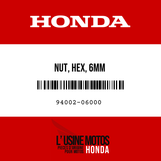 image de 94002-06000 NUT, HEX, 6MM