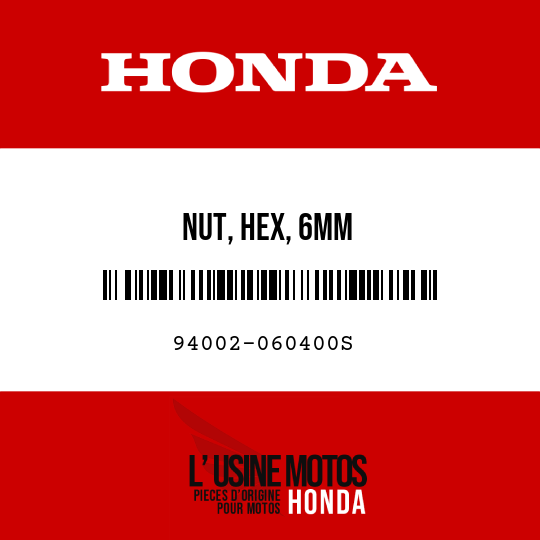 image de 94002-060400S NUT, HEX, 6MM
