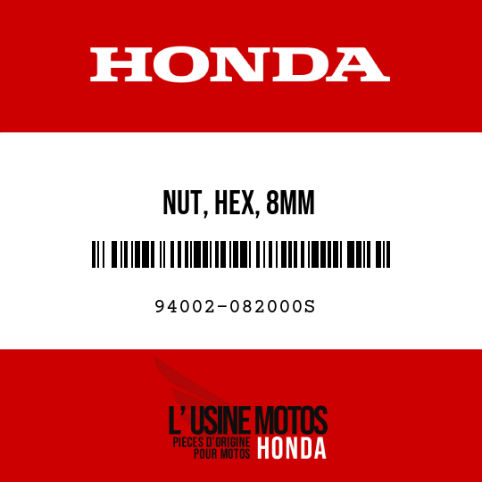 image de 94002-082000S NUT, HEX, 8MM
