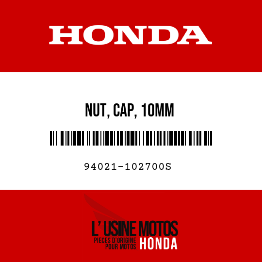 image de 94021-102700S NUT, CAP, 10MM
