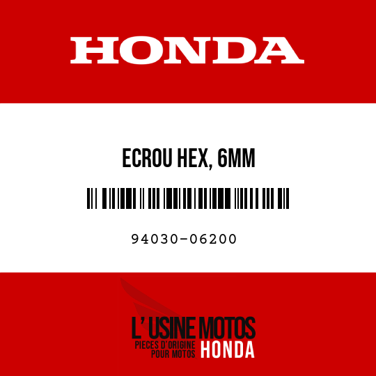image de 94030-06200 ECROU HEX, 6MM
