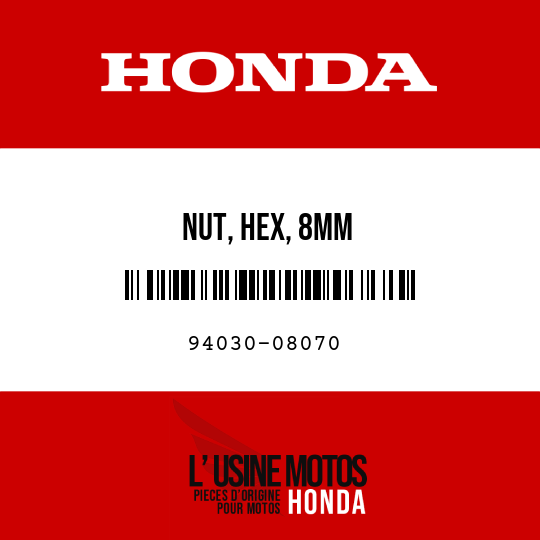 image de 94030-08070 NUT, HEX, 8MM
