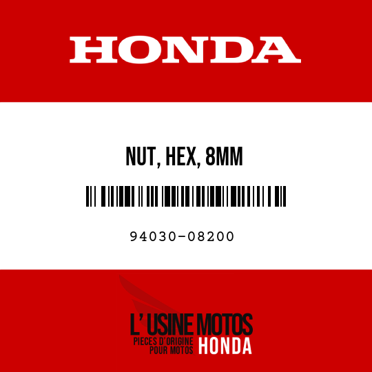 image de 94030-08200 NUT, HEX, 8MM