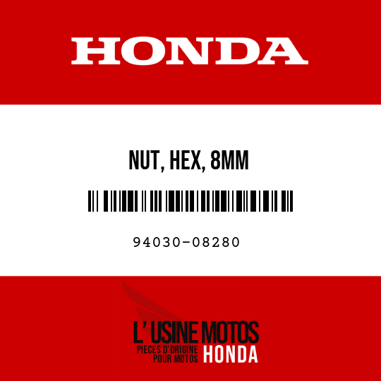 image de 94030-08280 NUT, HEX, 8MM