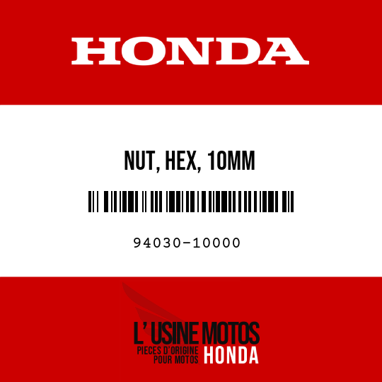 image de 94030-10000 NUT, HEX, 10MM