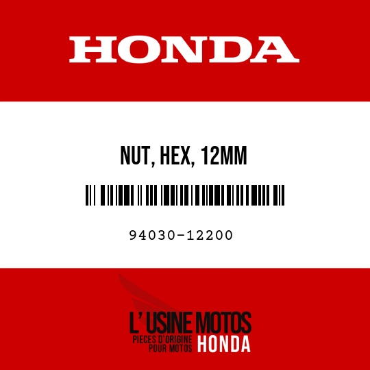 image de 94030-12200 NUT, HEX, 12MM