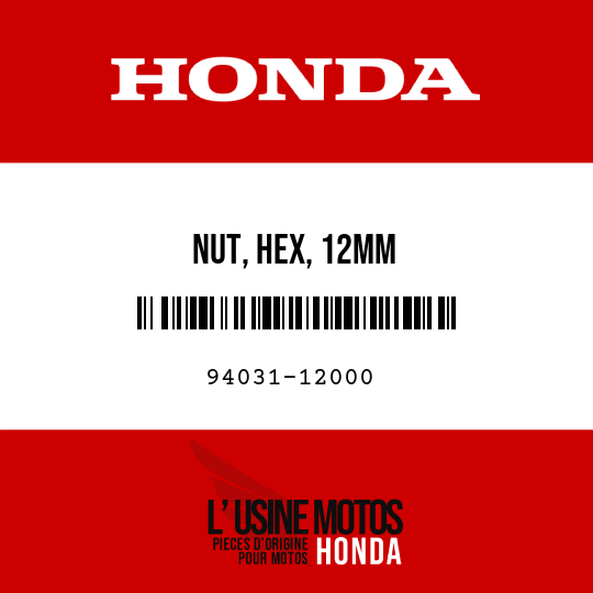 image de 94031-12000 NUT, HEX, 12MM