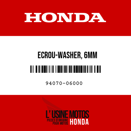 image de 94070-06000 ECROU-WASHER, 6MM