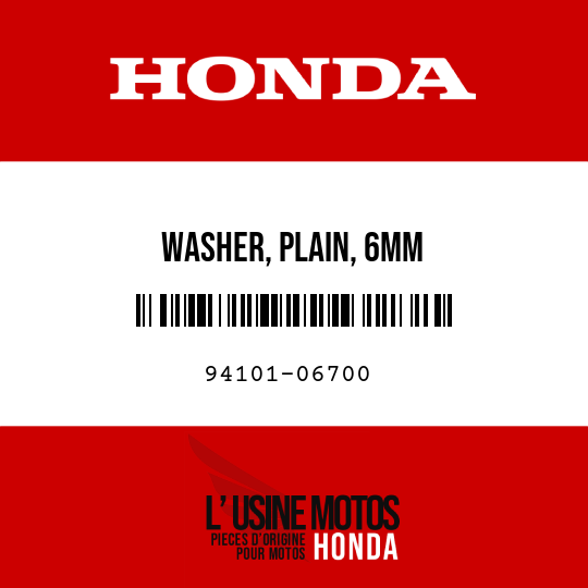 image de 94101-06700 WASHER, PLAIN, 6MM