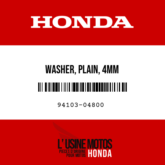 image de 94103-04800 WASHER, PLAIN, 4MM