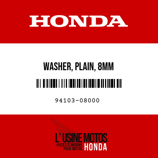 image de 94103-08000 WASHER, PLAIN, 8MM