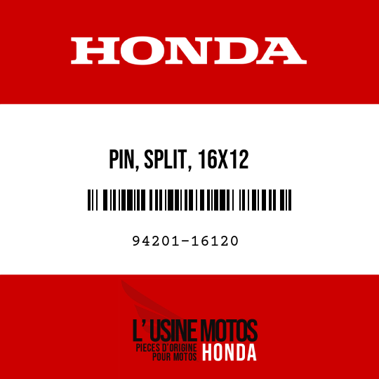image de 94201-16120 PIN, SPLIT, 16X12