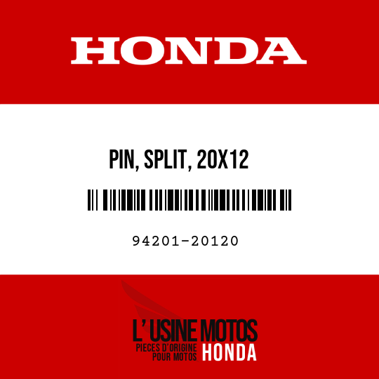 image de 94201-20120 PIN, SPLIT, 20X12