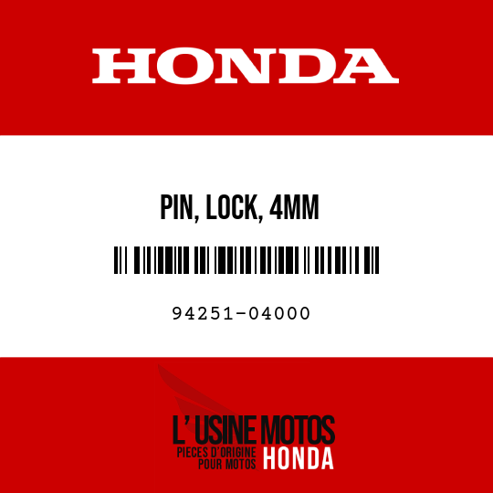 image de 94251-04000 PIN, LOCK, 4MM