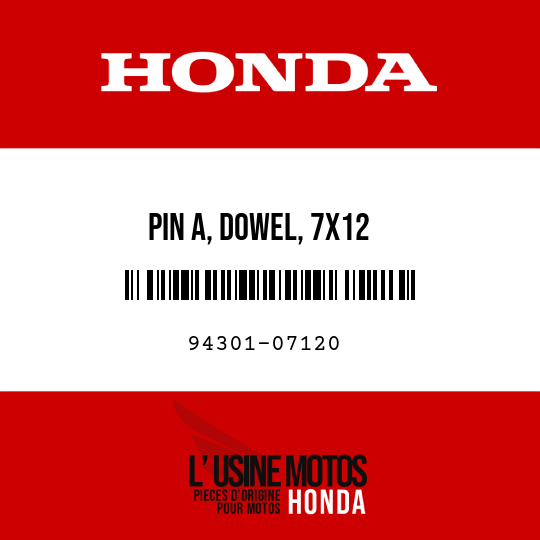 image de 94301-07120 PIN A, DOWEL, 7X12