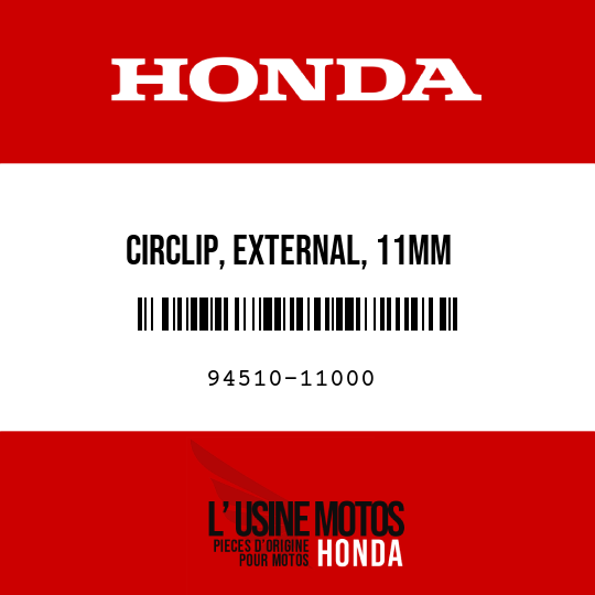 image de 94510-11000 CIRCLIP, EXTERNAL, 11MM