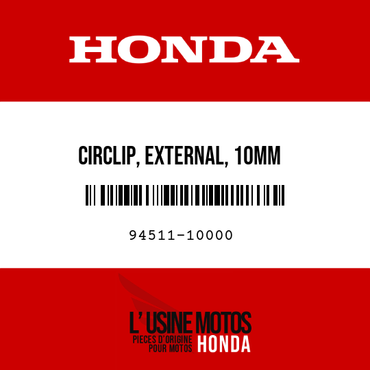 image de 94511-10000 CIRCLIP, EXTERNAL, 10MM
