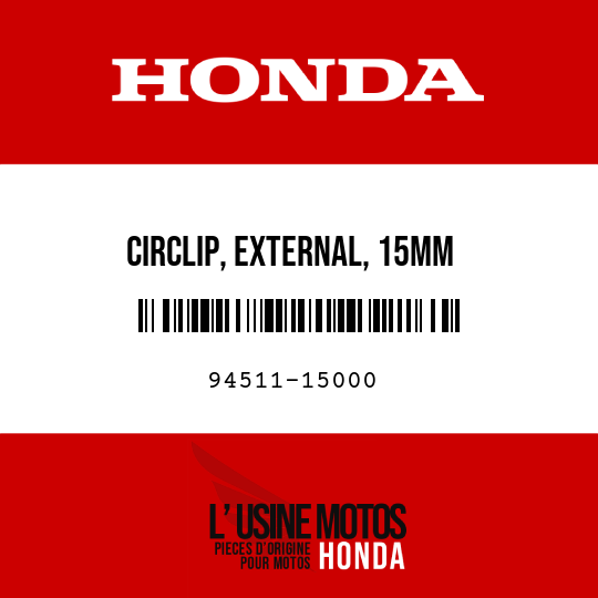 image de 94511-15000 CIRCLIP, EXTERNAL, 15MM